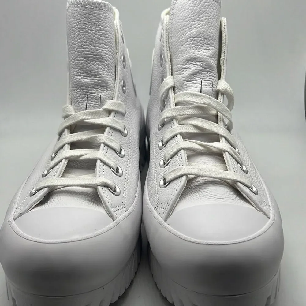 Converse Chuck Taylor All Star Leather Lugged 2.0 White Sneakers Men 8.5 / W10.5 - Picture 4 of 9